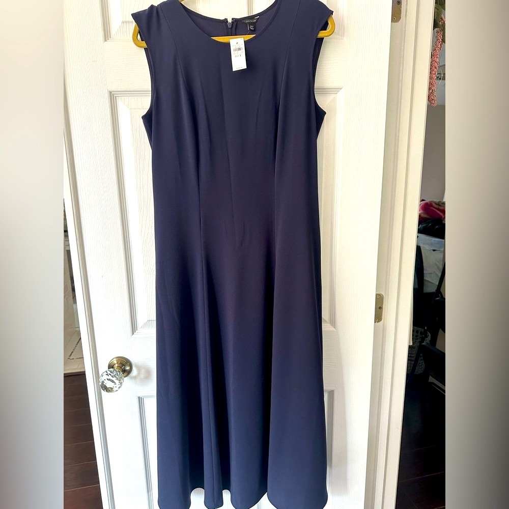 Ann Taylor Classic Navy Midi Dress
